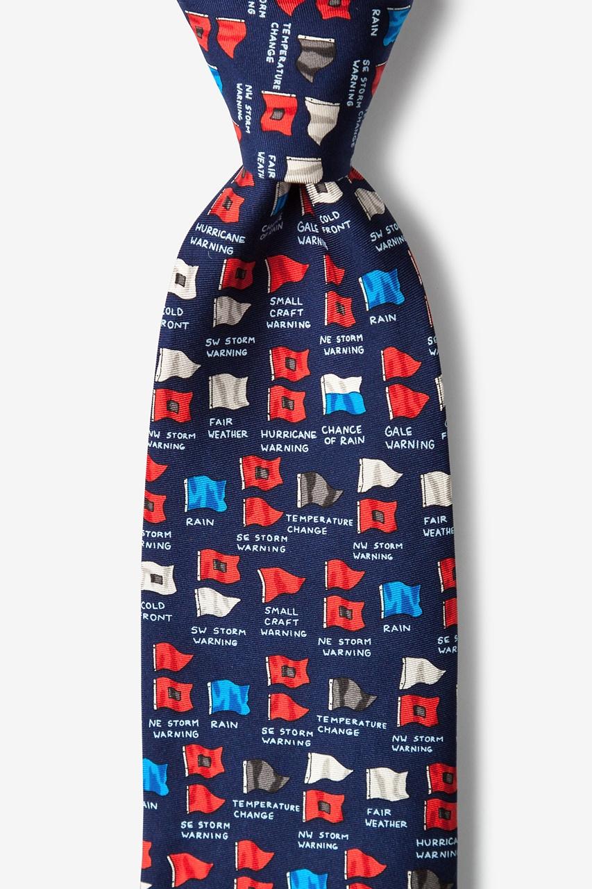 alynn Storms A-Brewin' Navy Blue 100% silk Tie