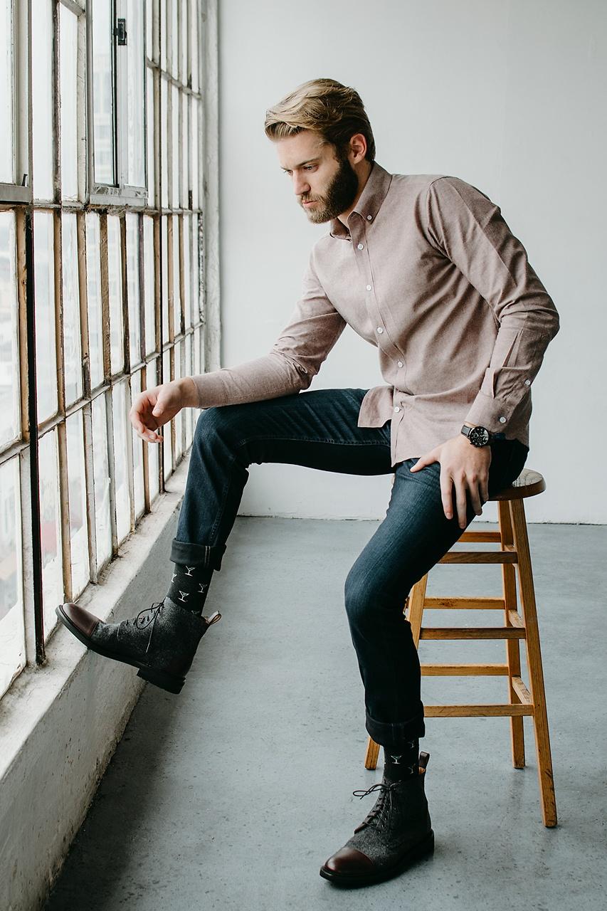 Alynn Straight Up & Dirty Black Sock