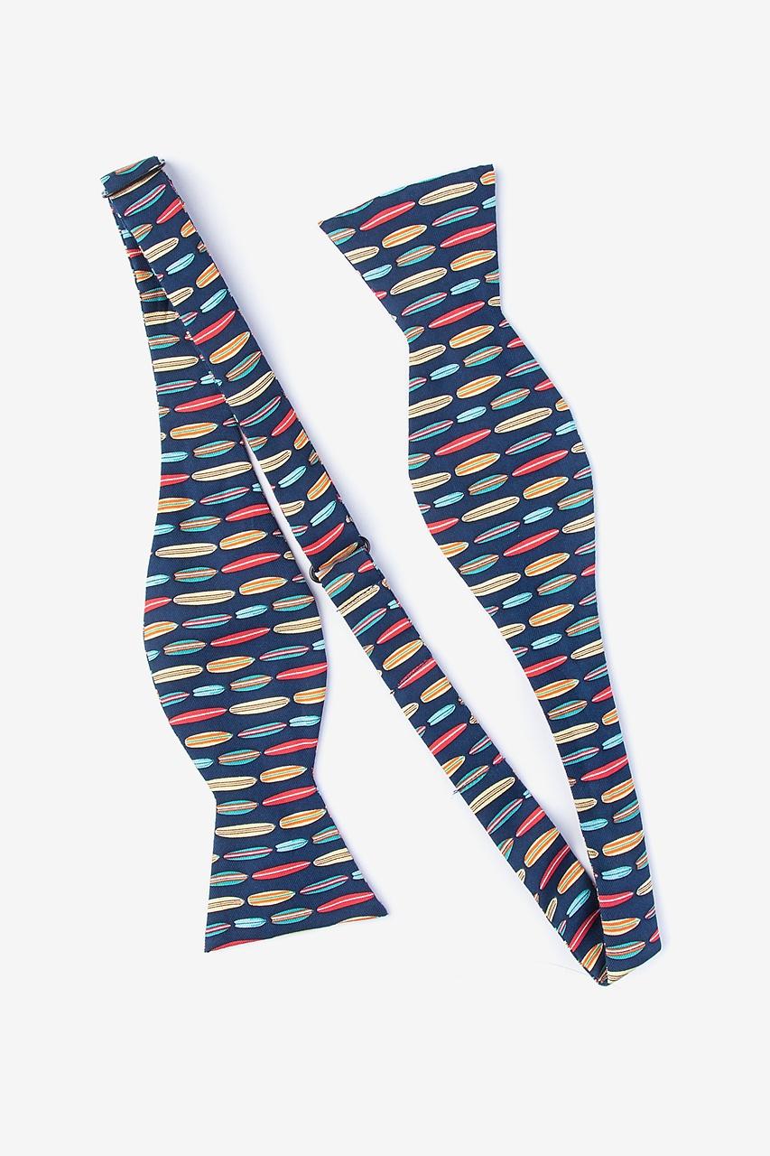 Alynn Surf's Up Navy Blue Self-Tie Bow Tie