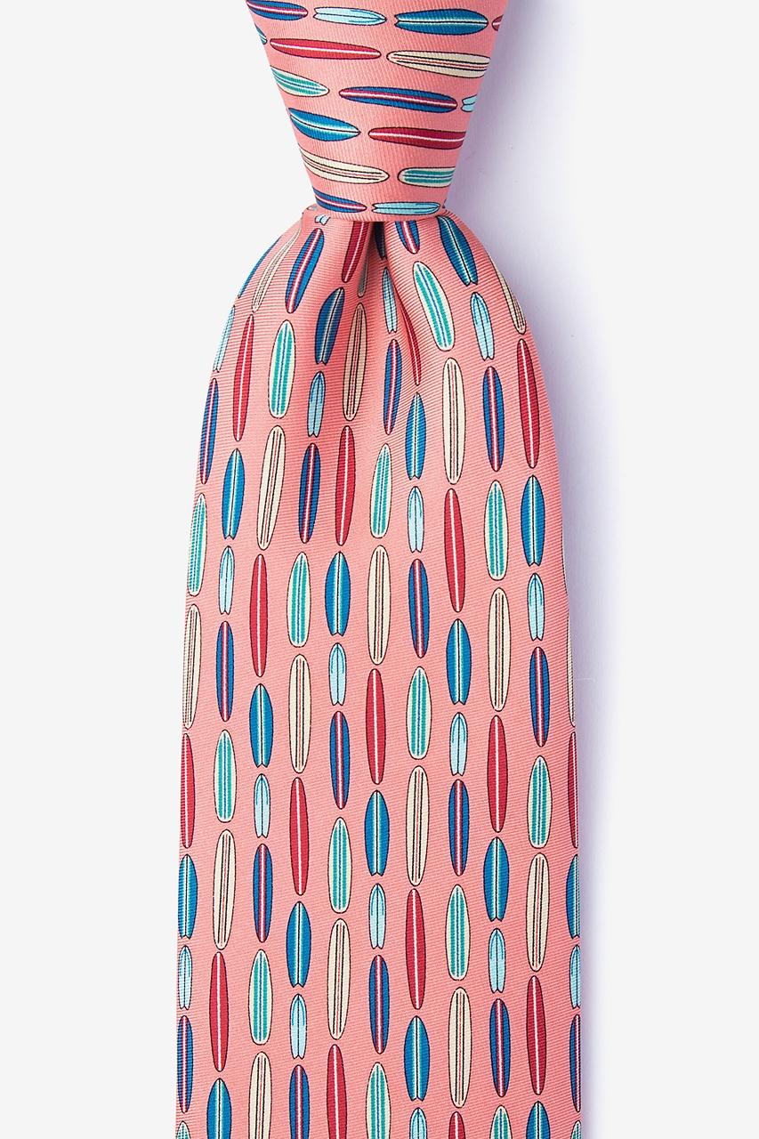 alynn Surf's Up pink 100% silk Tie
