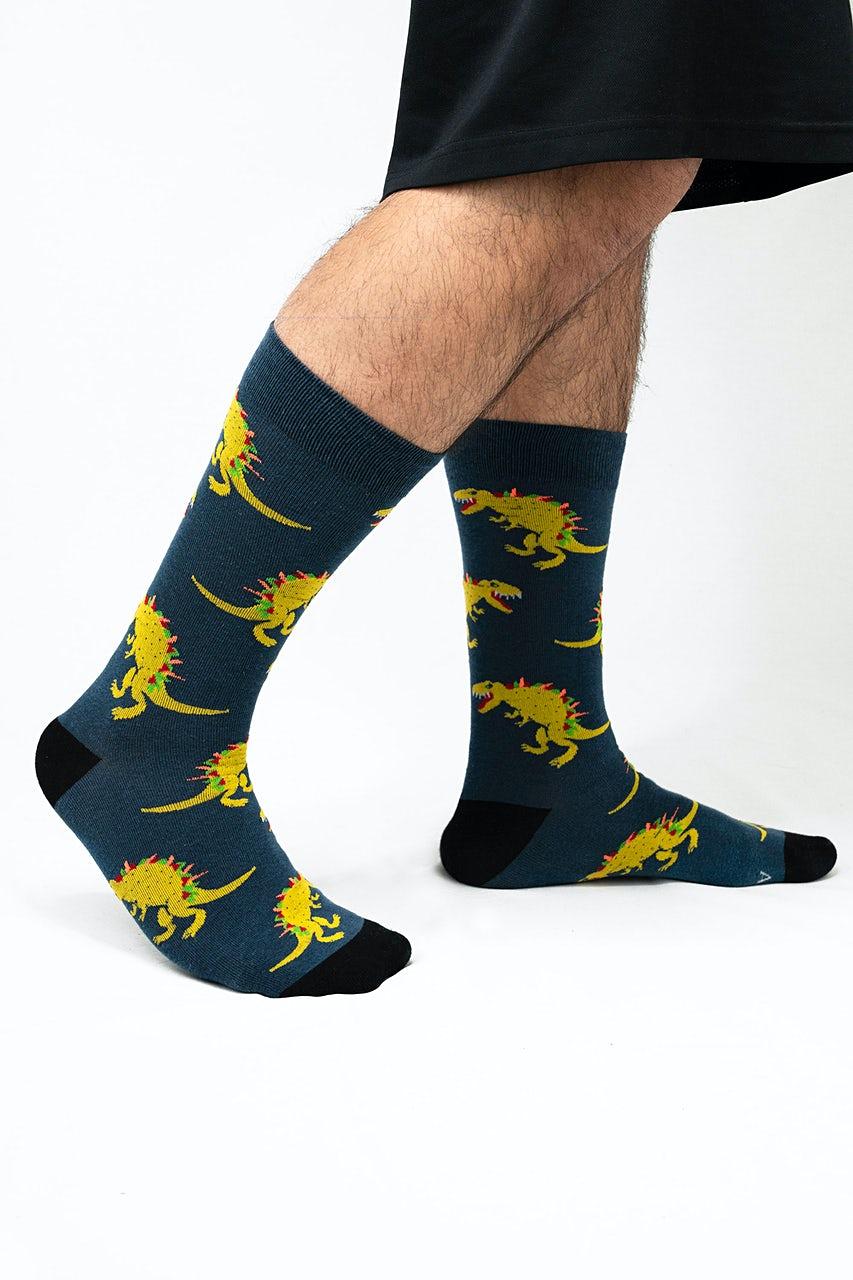 Alynn Tacosaurus Rex Slate Sock