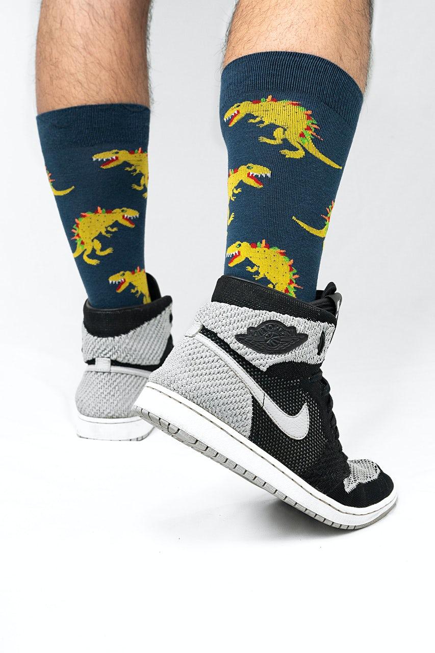 Alynn Tacosaurus Rex Slate Sock