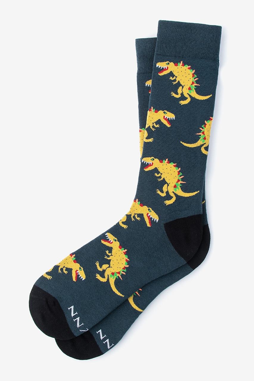 alynn Tacosaurus Rex Slate Sock