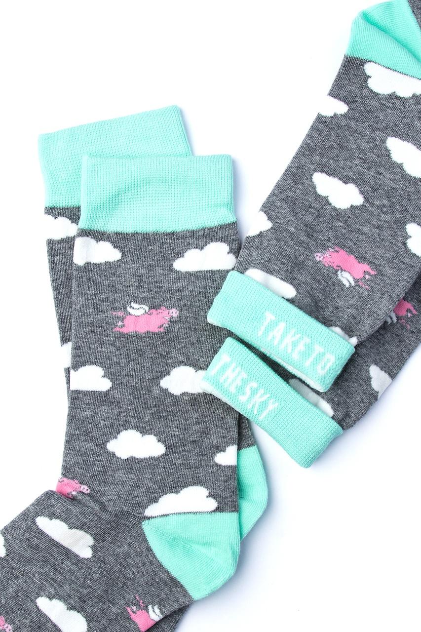 Alynn Take To The Sky Gray Women's Sock