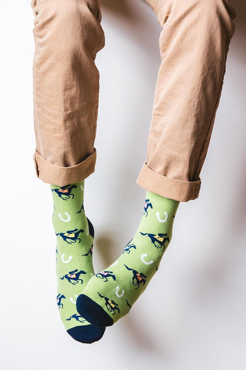 Alynn Talk Derby To Me Green Sock