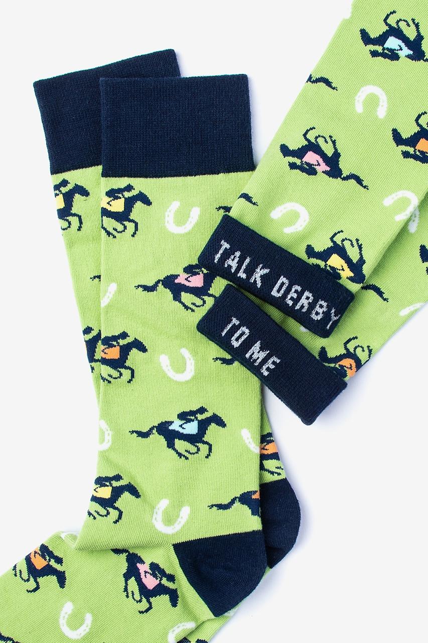 Alynn Talk Derby To Me Green Sock