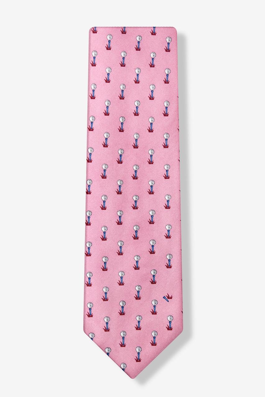 Alynn Teed Off Pink 100% Silk Tie