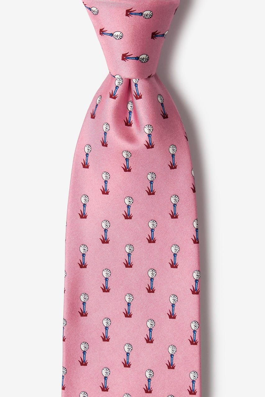 alynn Teed Off pink 100% silk Tie