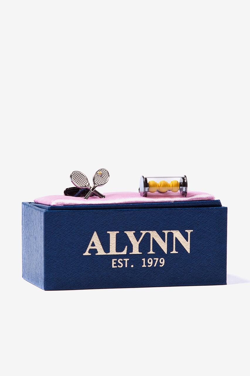 Alynn Tennis Balls & Racquets Yellow Cufflinks