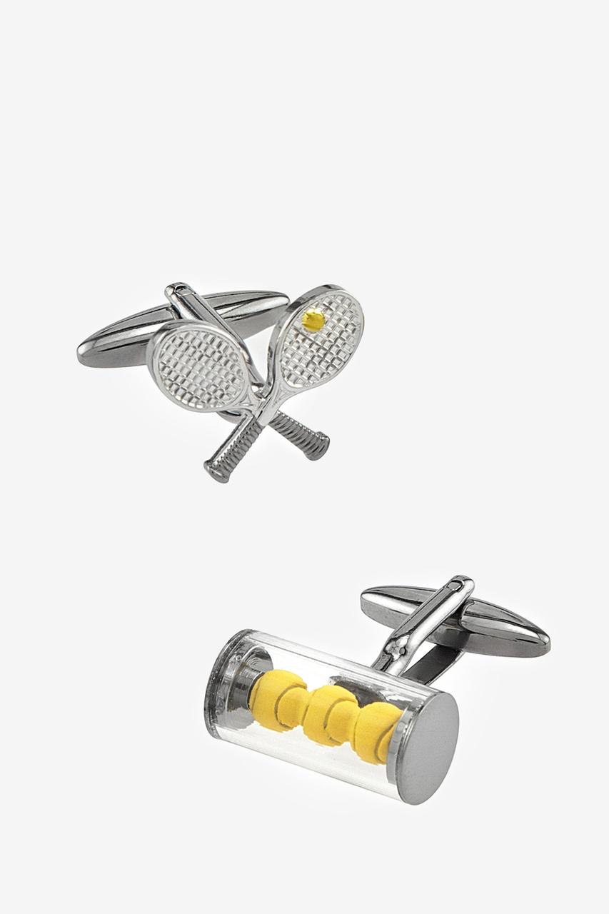 alynn Tennis Balls & Racquets yellow Cufflinks
