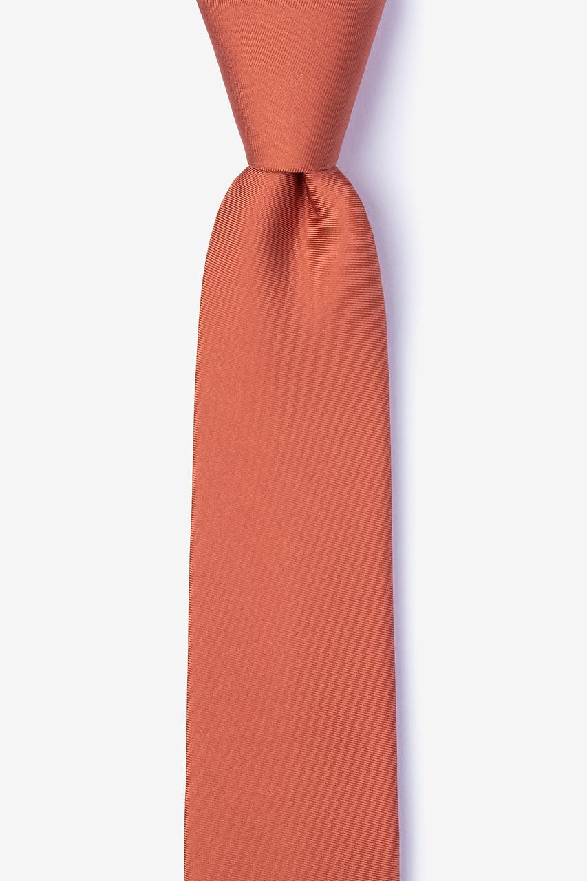 alynn Terra Cotta Terra Cotta 100% silk Skinny Tie