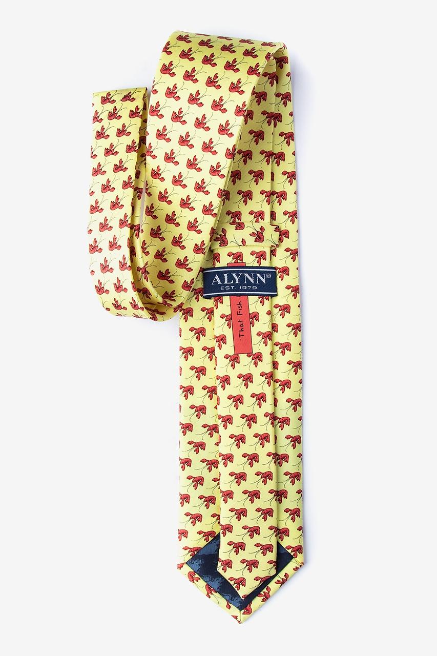 Alynn That Fish Cray Yellow 100% Silk Tie