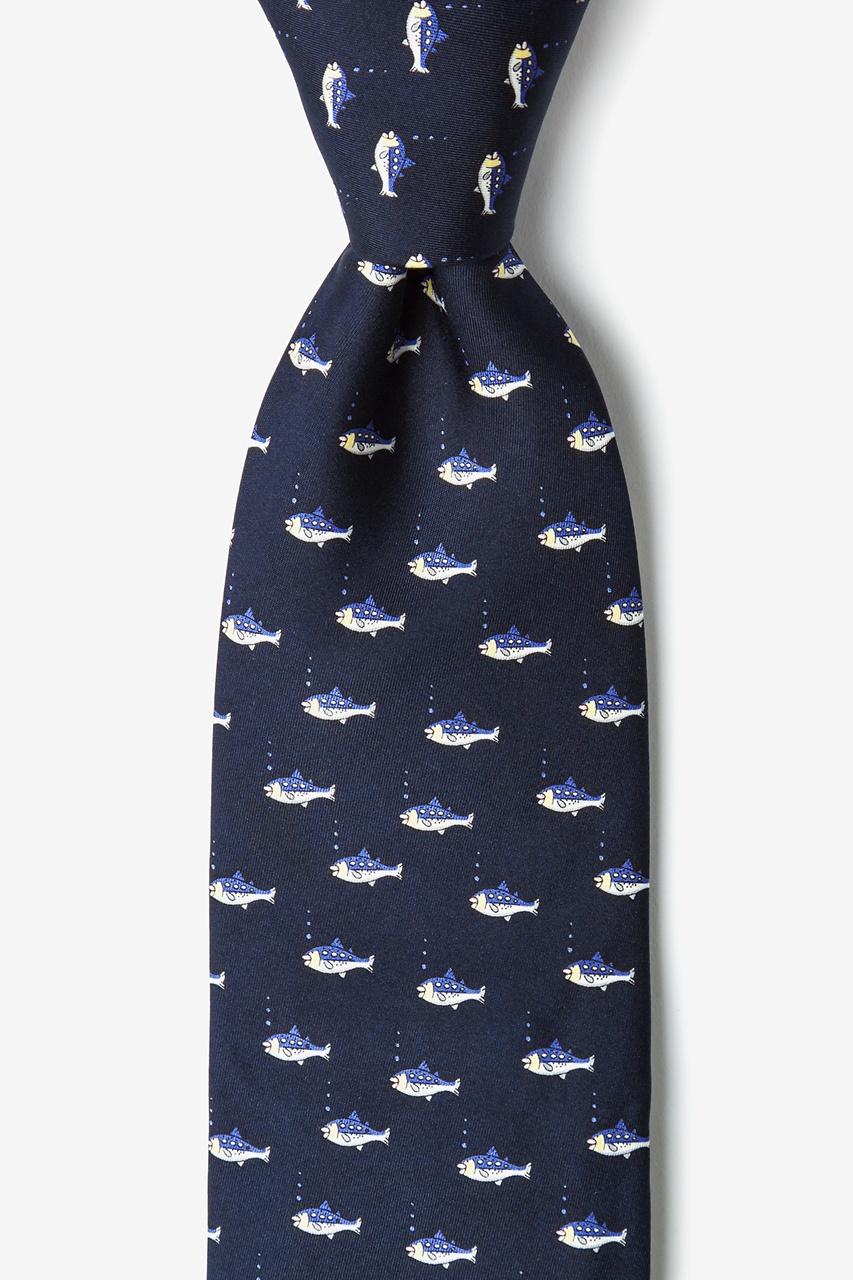 Alynn That's Life Navy Blue 100% Silk Tie