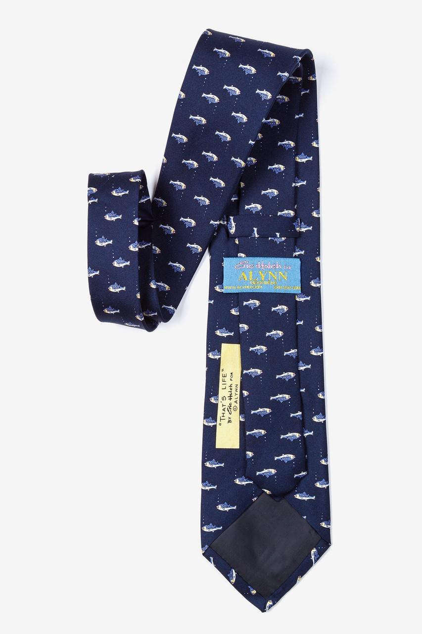 Alynn That's Life Navy Blue 100% Silk Tie