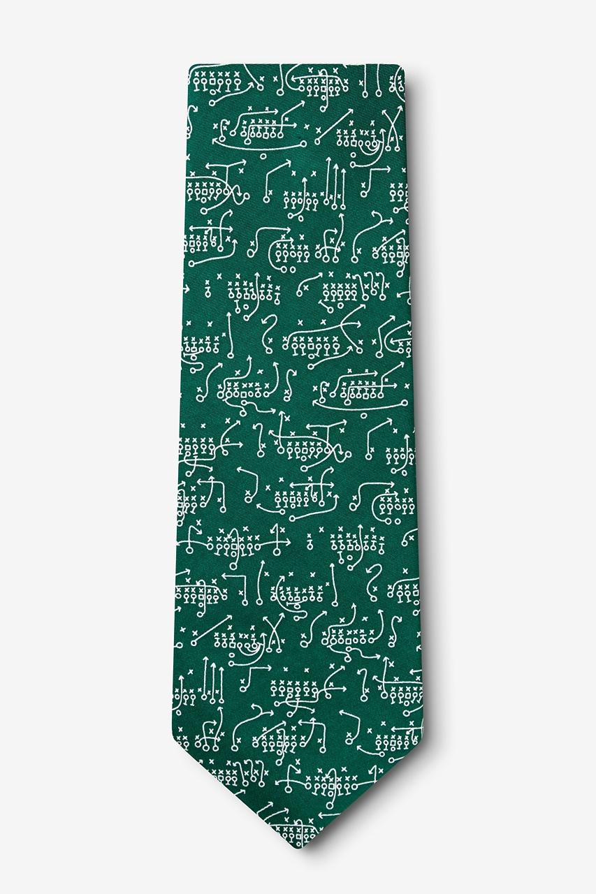 Alynn The Art Of The Game Green 100% Silk Tie
