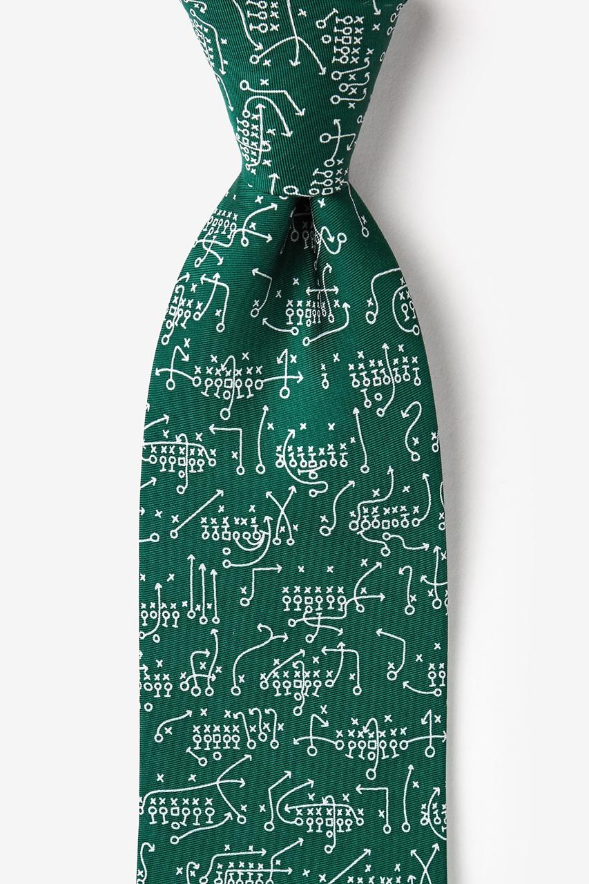 alynn The Art of the Game green 100% silk Tie