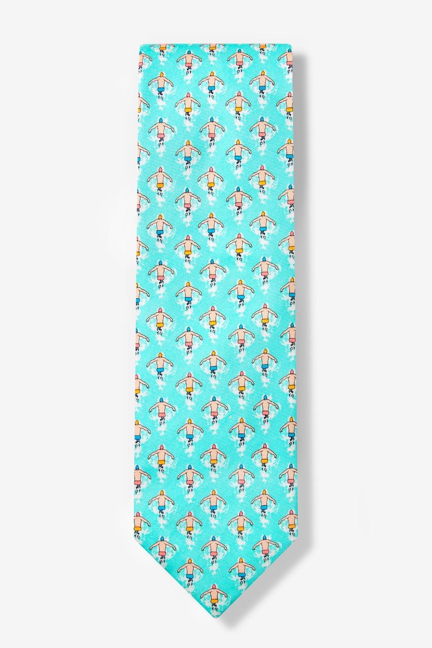 Alynn The Butterfly Effect Aqua 100% Silk Tie