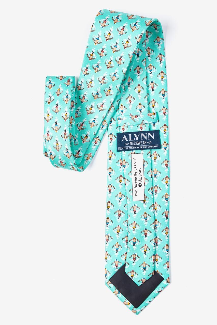 Alynn The Butterfly Effect Aqua 100% Silk Tie