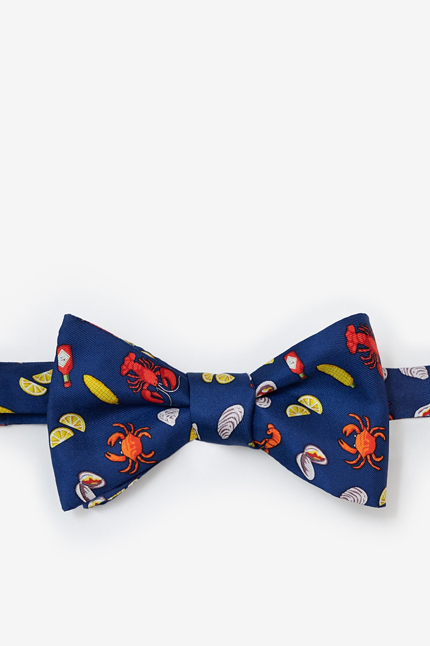 alynn The Clambake Navy Blue Self-Tie Bow Tie