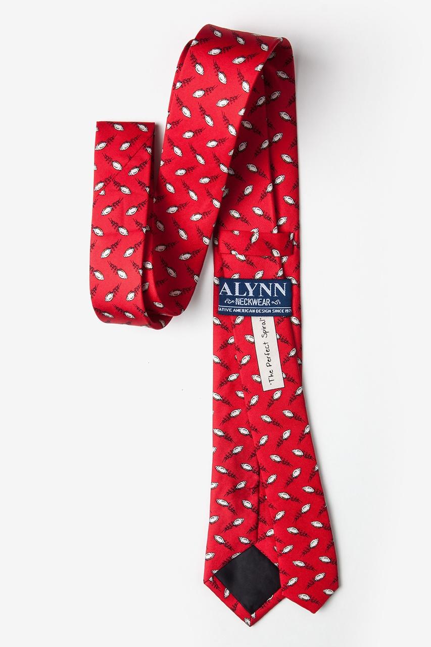 Alynn The Perfect Spiral Red 100% Silk Skinny Tie