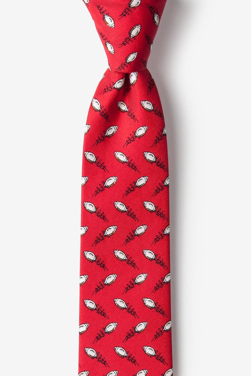 alynn The Perfect Spiral red 100% silk Skinny Tie