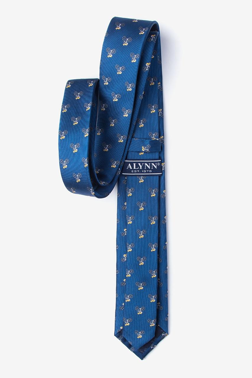 Alynn The Spin Cycle Blue 100% Silk Skinny Tie