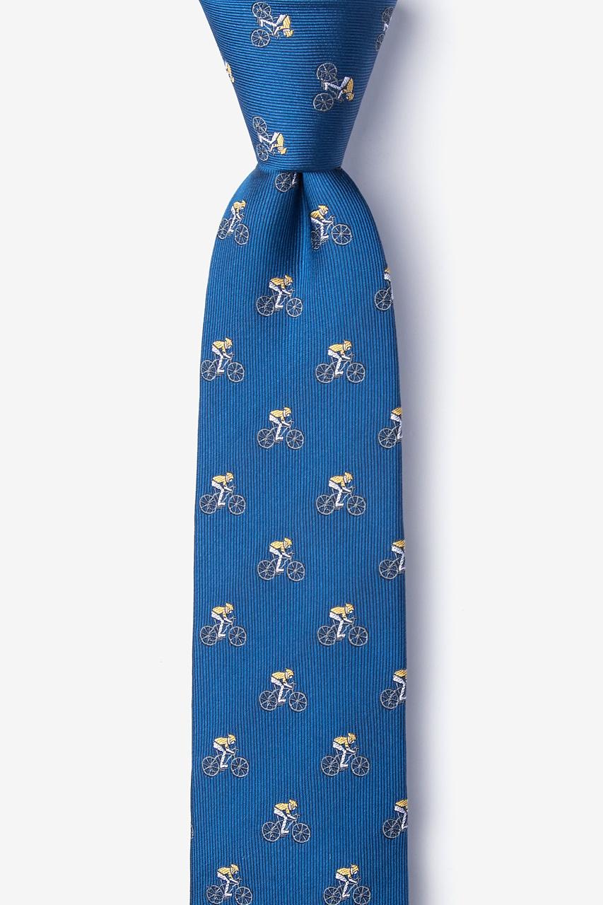 alynn The Spin Cycle blue 100% silk Skinny Tie