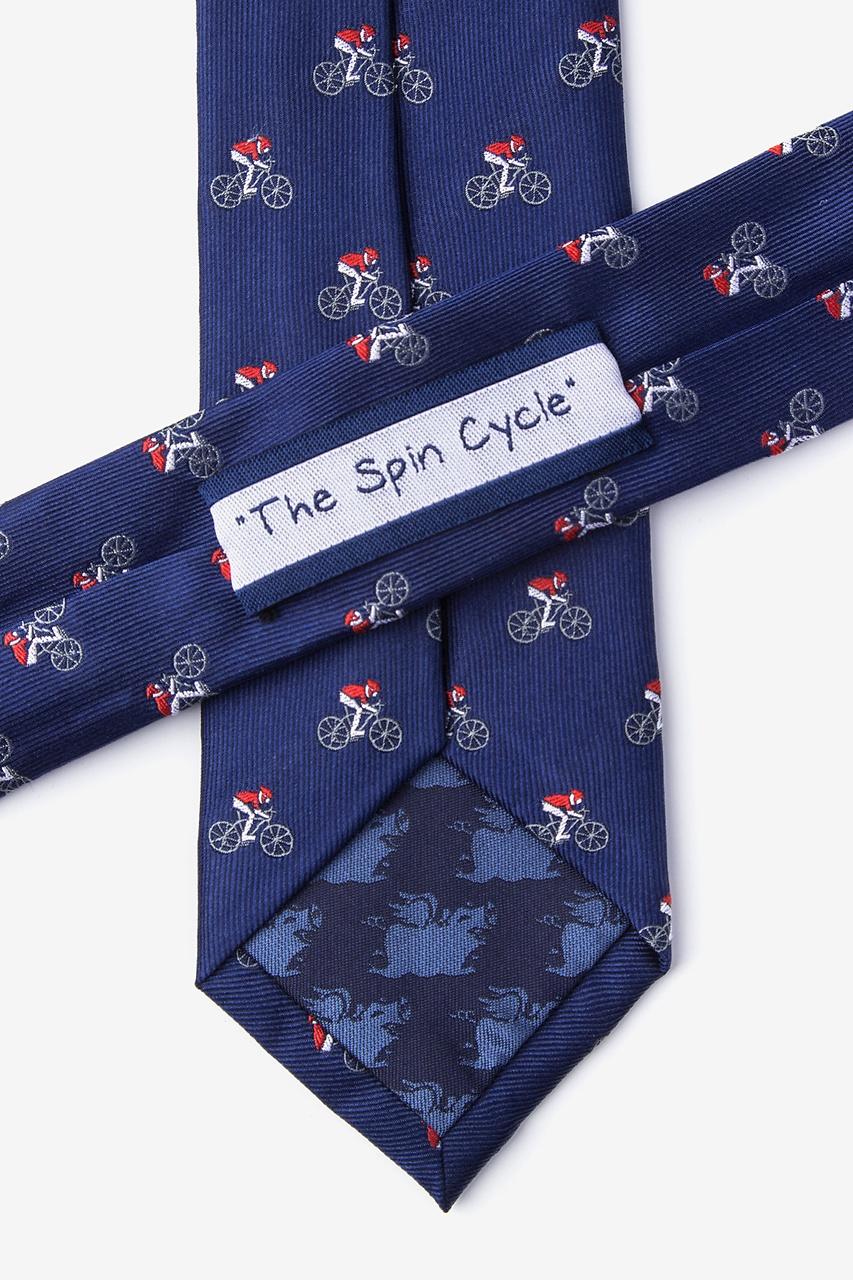 Alynn The Spin Cycle Navy Blue 100% Silk Skinny Tie