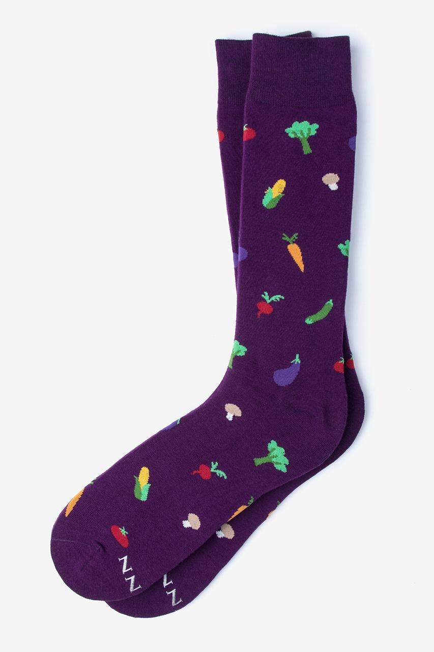 alynn These Socks are Corn-Y purple Sock