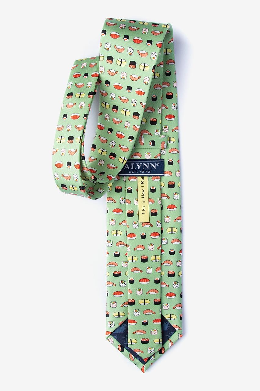 Alynn This Is How I Roll Green 100% Silk Tie