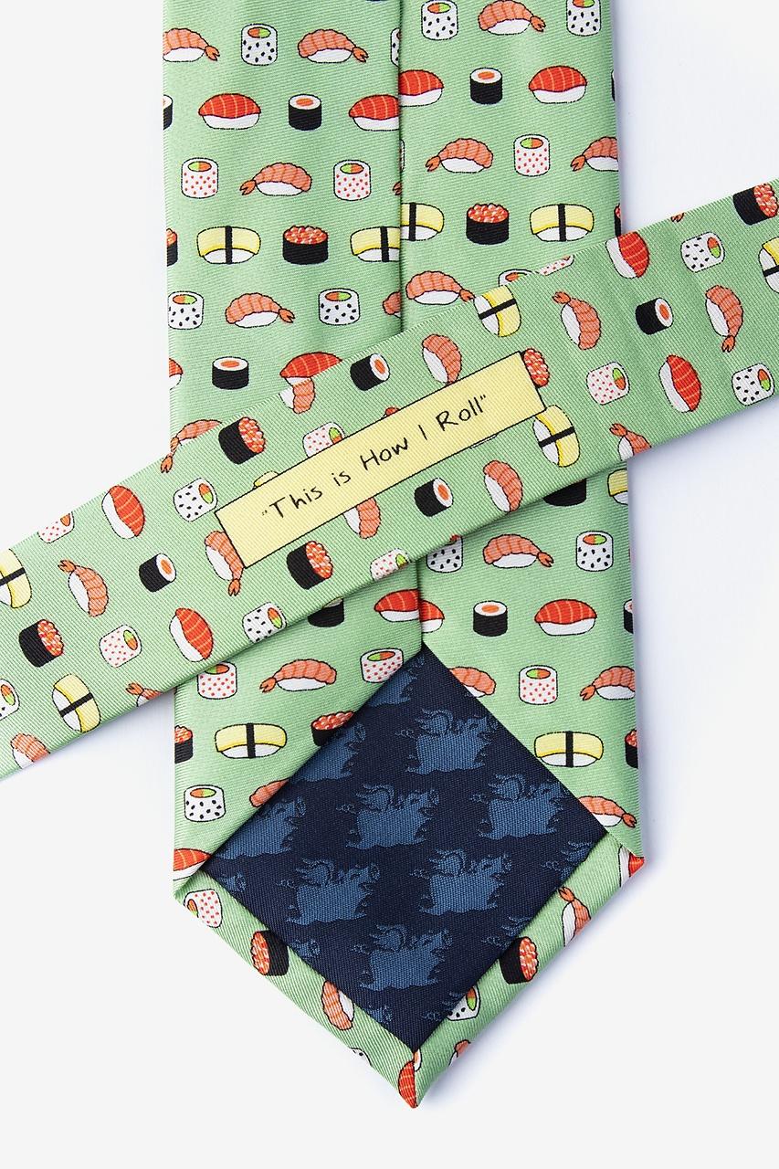 Alynn This Is How I Roll Green 100% Silk Tie