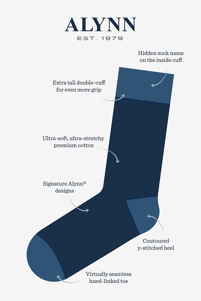 Alynn Tip The Scales Blue Sock