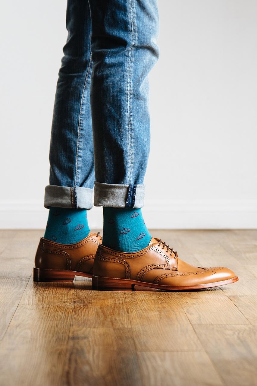 Alynn Tip The Scales Blue Sock