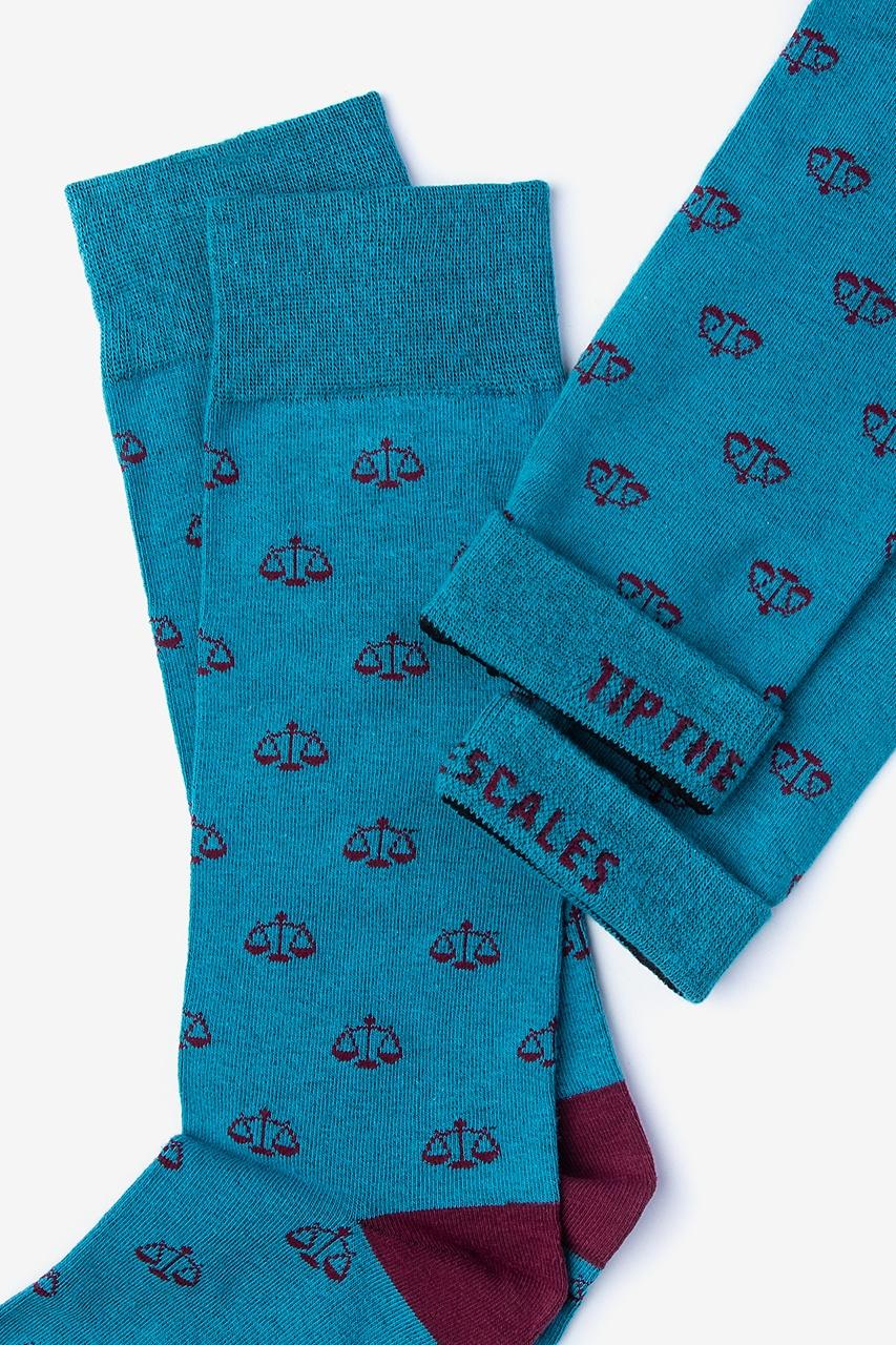 Alynn Tip The Scales Blue Sock