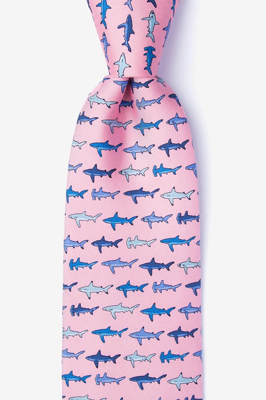 alynn Totally Jaw-some pink 100% silk Tie