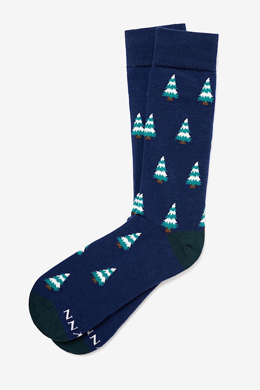 Alynn Tree Mendous Navy Blue His & Hers Socks