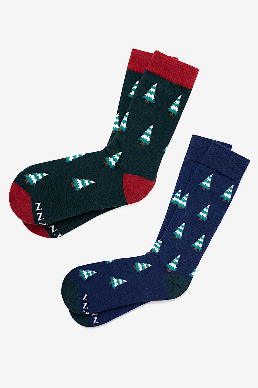 alynn Tree Mendous Navy Blue His & Hers Socks