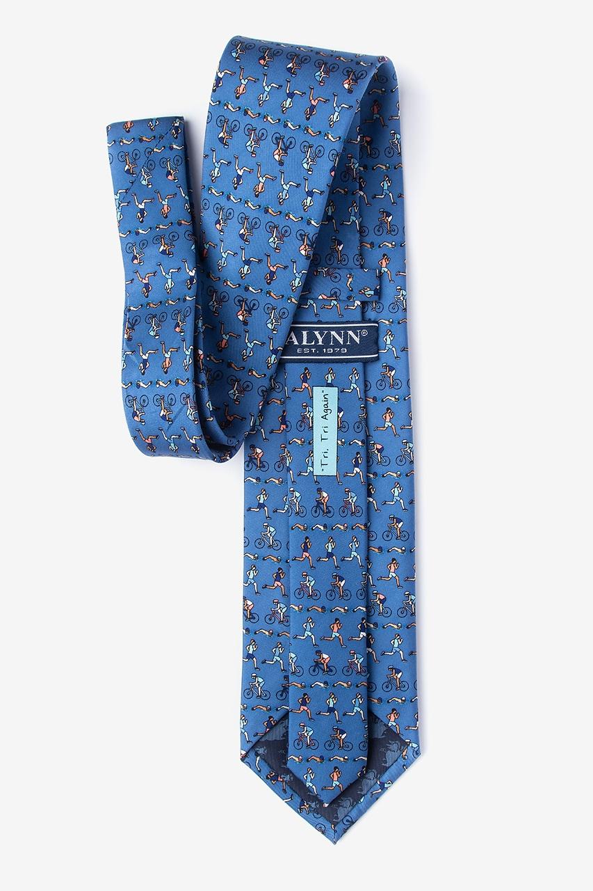 Alynn Tri Tri Again Blue 100% Silk Tie