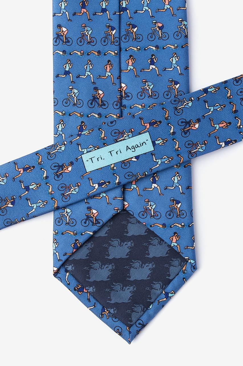 Alynn Tri Tri Again Blue 100% Silk Tie