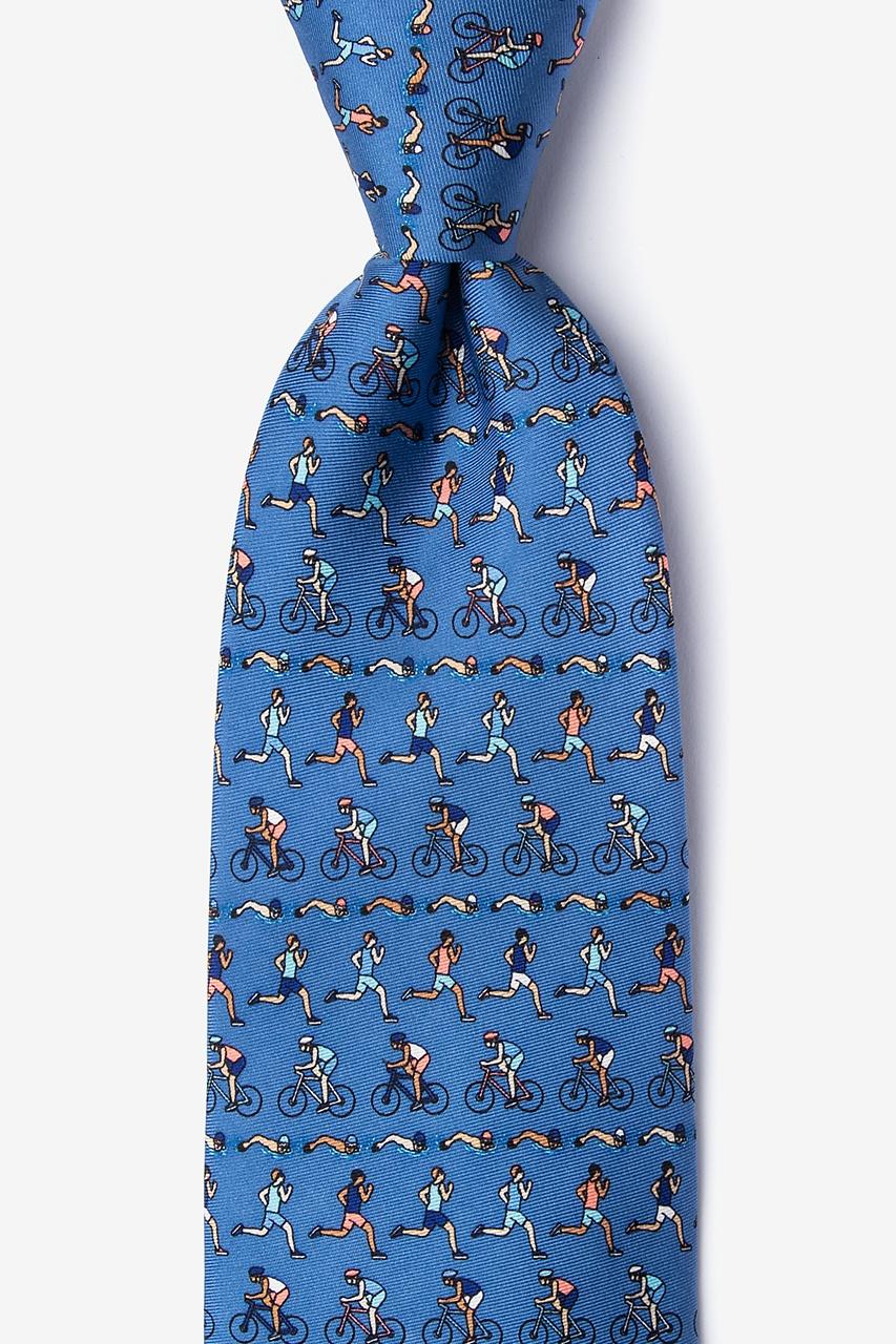 alynn Tri Tri Again blue 100% silk Tie