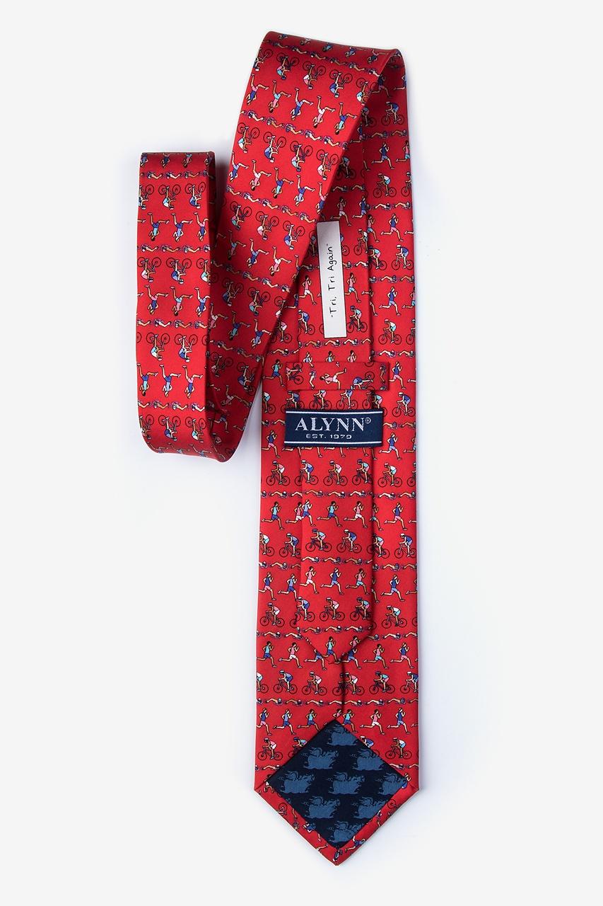 Alynn Tri Tri Again Red 100% Silk Tie