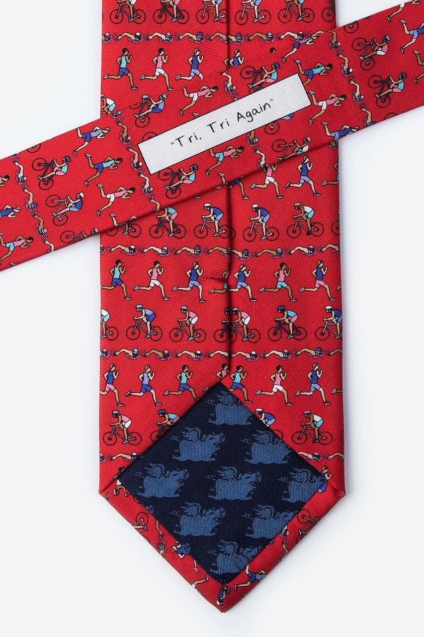 Alynn Tri Tri Again Red 100% Silk Tie