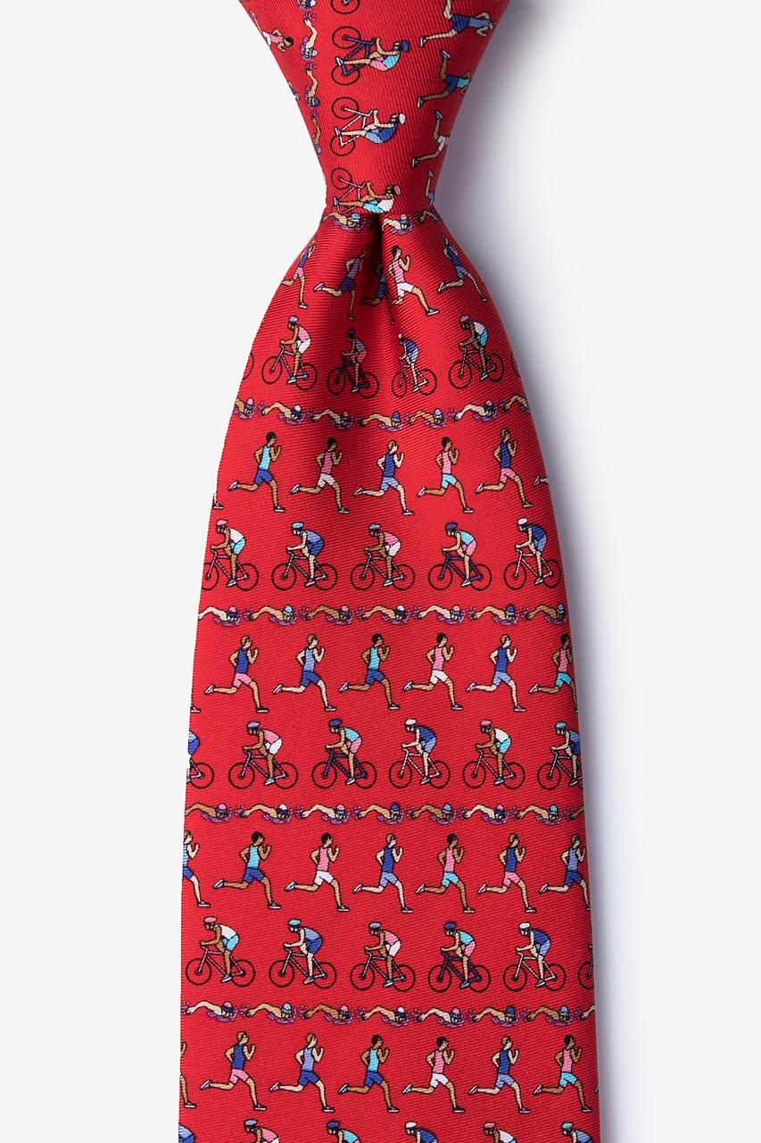 alynn Tri Tri Again red 100% silk Tie