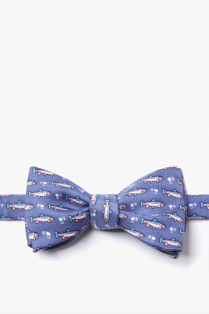 alynn Trout & Fly blue Self-Tie Bow Tie