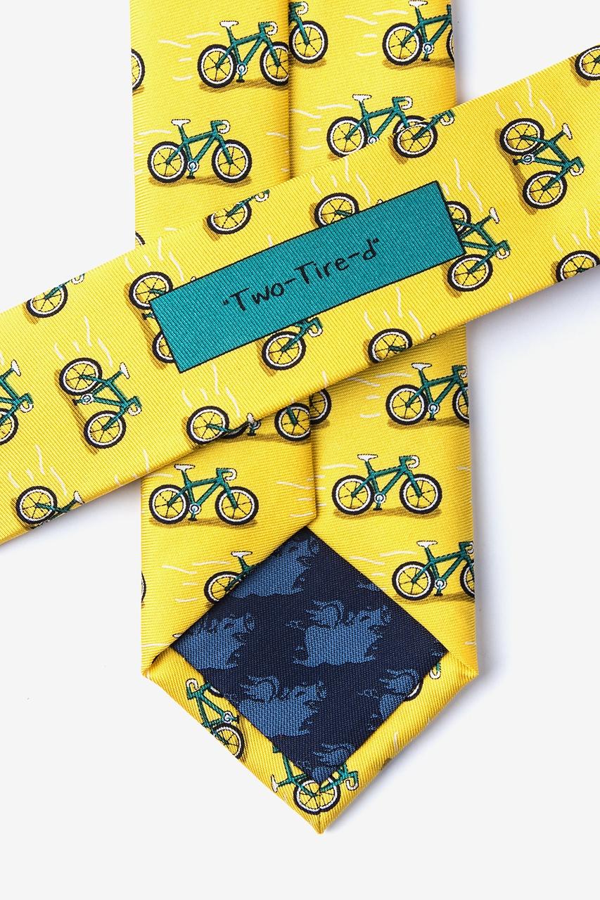 Alynn Two Tire-d Yellow 100% Silk Skinny Tie