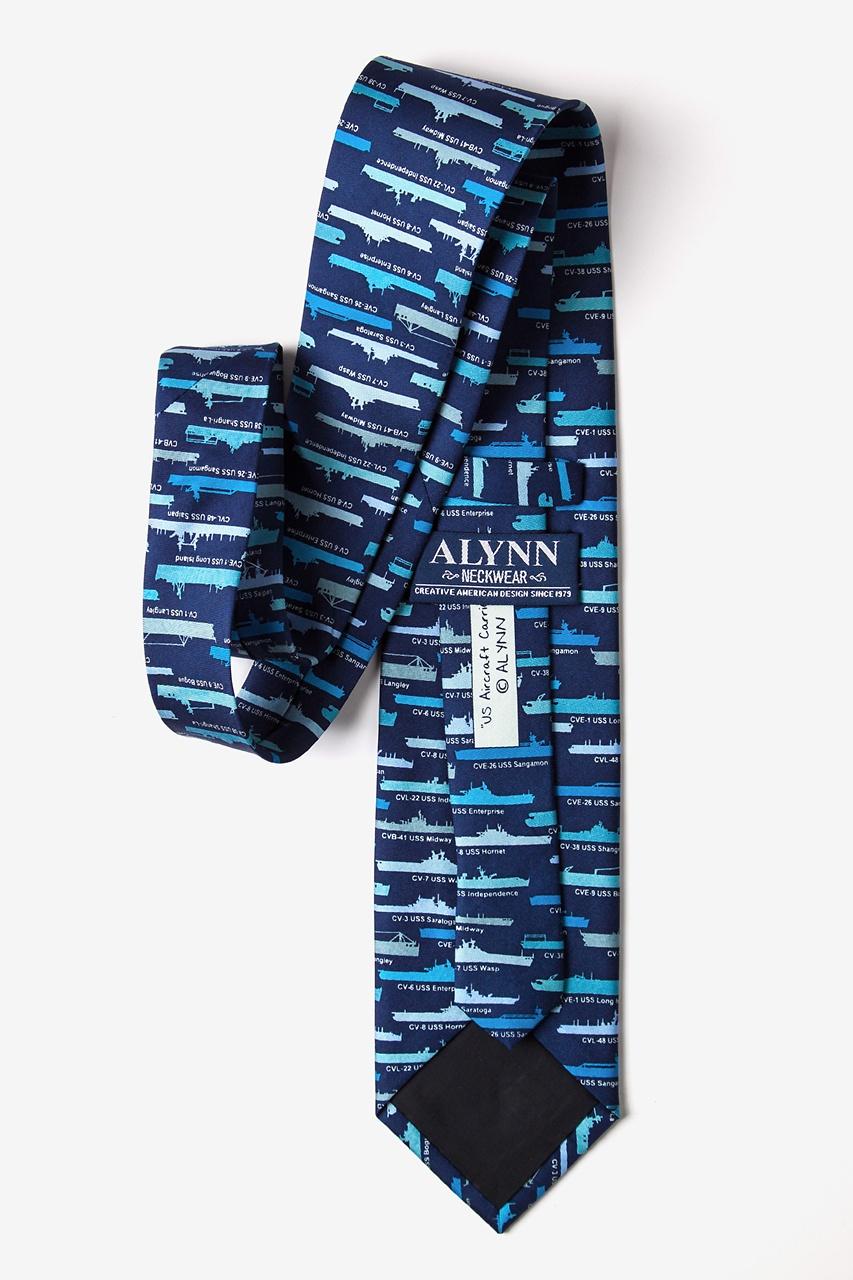 Alynn U.S. Aircraft Carriers Blue 100% Silk Tie