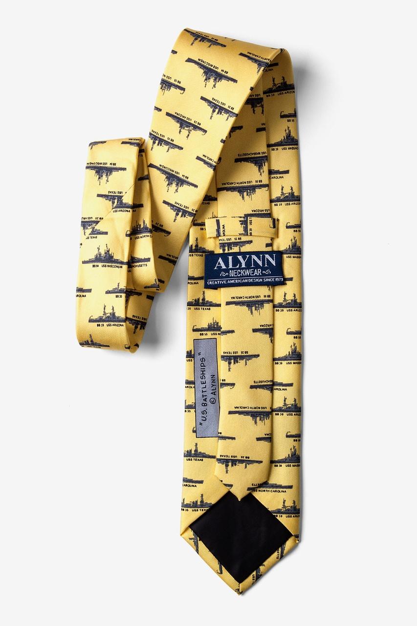 Alynn U.S. Battleships Yellow 100% Silk Tie