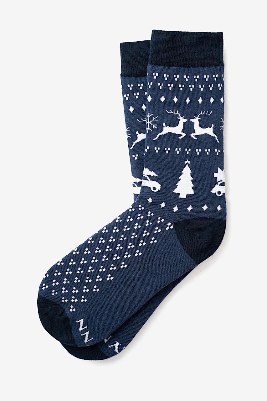Alynn Ugly Sweater Blue His & Hers Socks