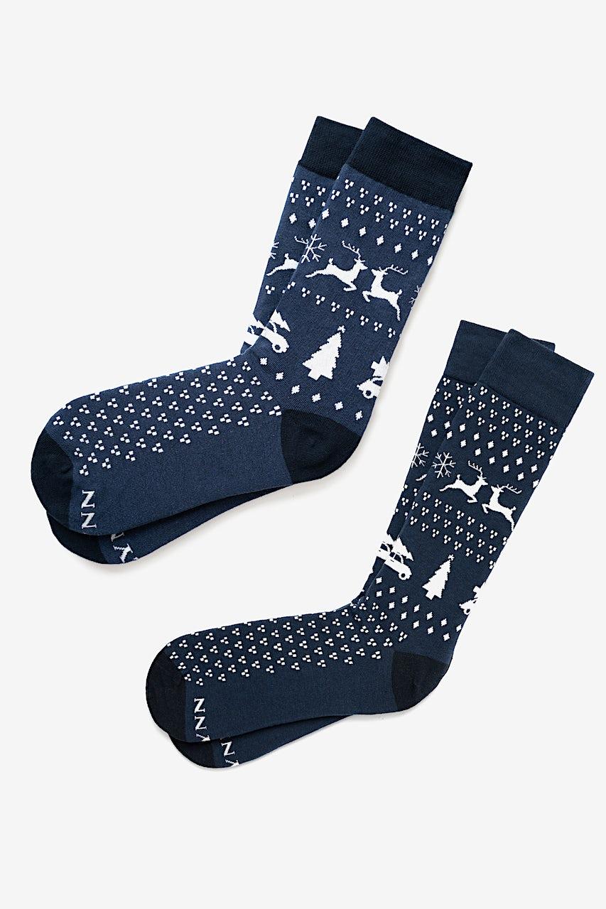 alynn Ugly Sweater blue His & Hers Socks