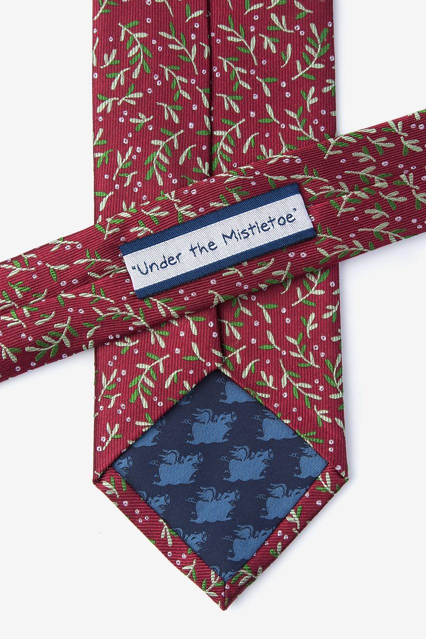 Alynn Under The Mistletoe Burgundy 100% Silk Tie
